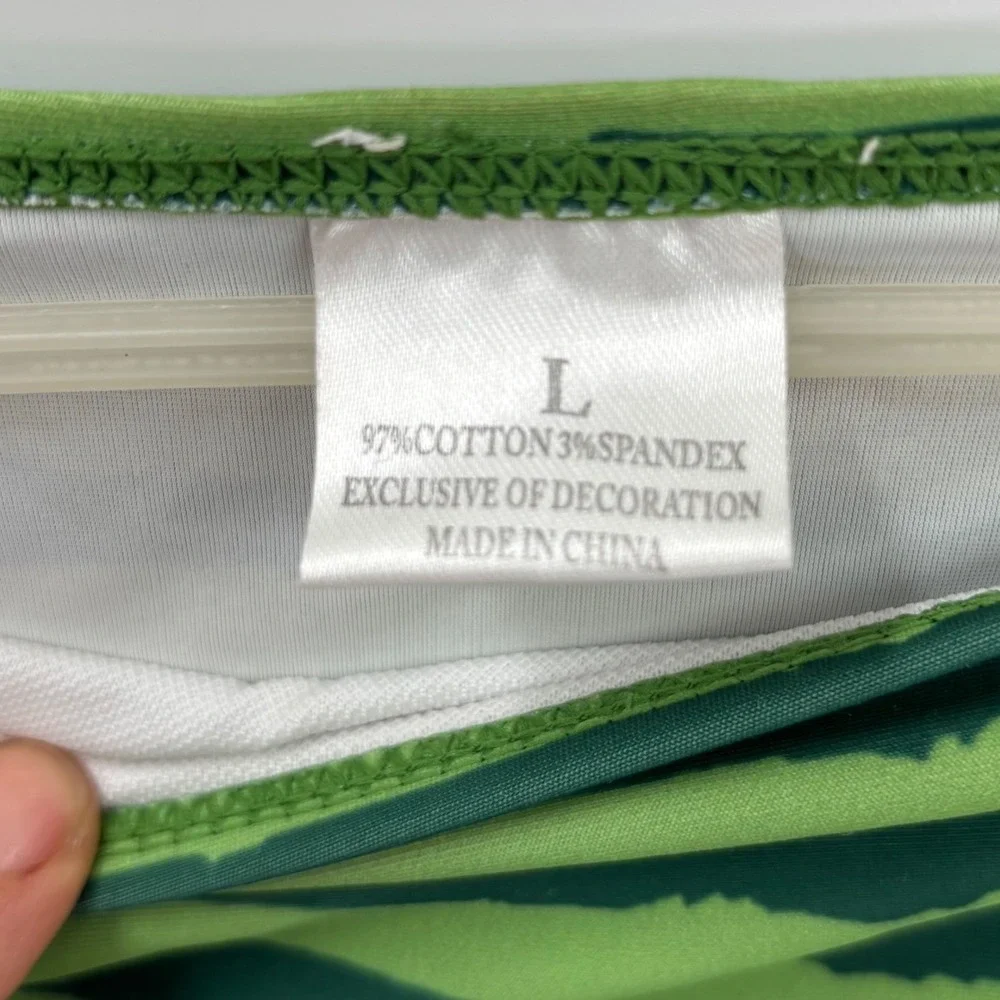 Watermelon Ruffle Swim Bottoms Girls Large Green Stripe Summer Beach Fruit Cute